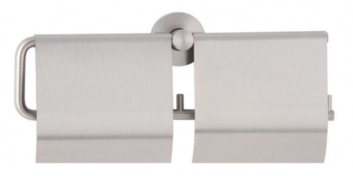 BOBRICK Cubicle B548 Double Toilet Roll Holder with Hood