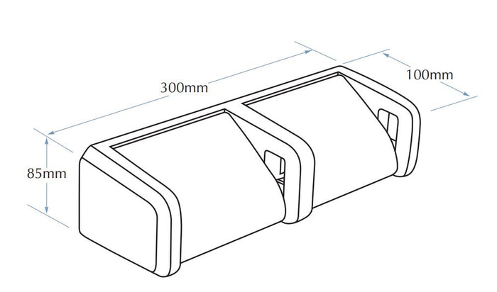 Bradley 5244 Double Toilet Roll Holder Hooded