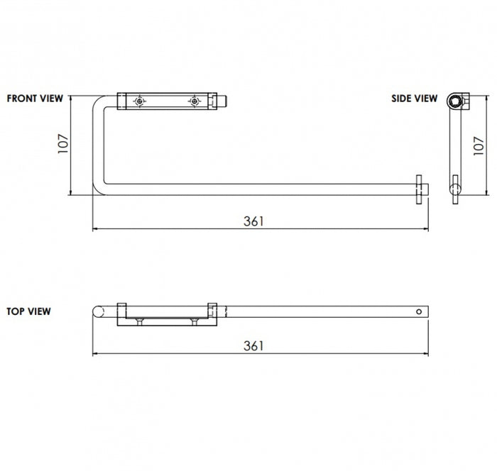 Bradley 5394 Partition Mount Triple Toilet Roll Holder