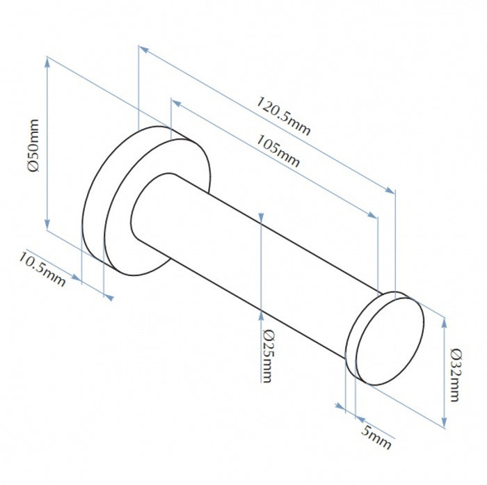 Bradley 5835 Single Toilet Roll Holder