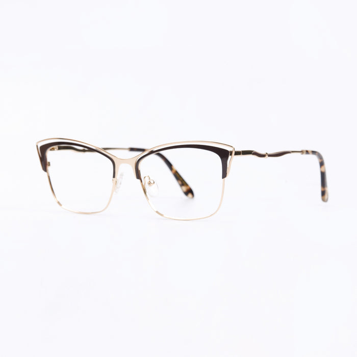 Brown & Golden Cat Eye Full RIm