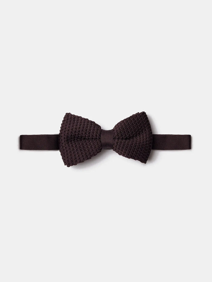Brown Knitted Bow Tie - BRABION