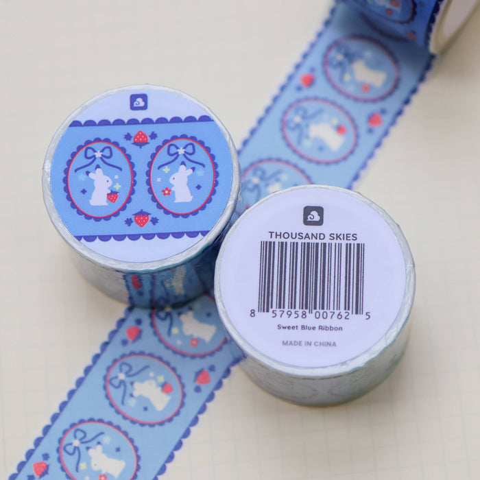 Bunny Blue Ribbon Washi Tape