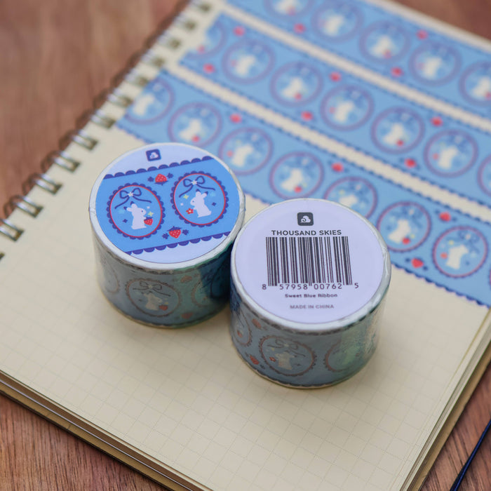Bunny Blue Ribbon Washi Tape