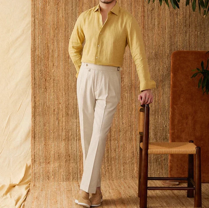 Cannes 120 Lea Premium Linen Shirt – Italian Vega® - 026