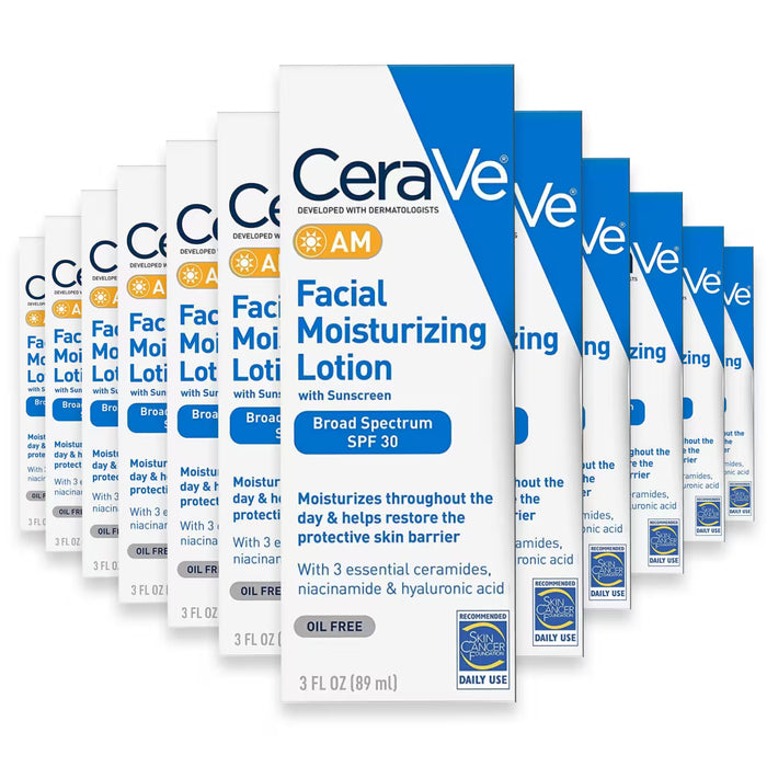 CeraVe AM Facial Moisturizing Lotion with SPF 3 oz - 12 Pack