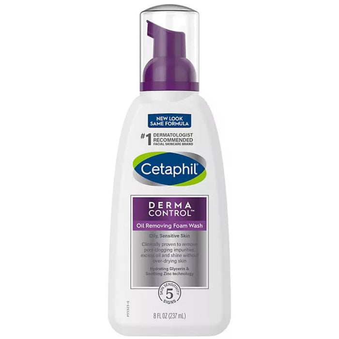 Cetaphil - Pro DermaControl Oil Removing Foam Wash - 8 Oz - 3 Pack