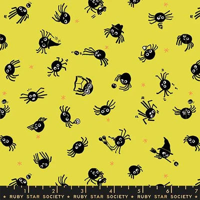 Citron- Spiders- Freaky Familiars- Fat Quarter