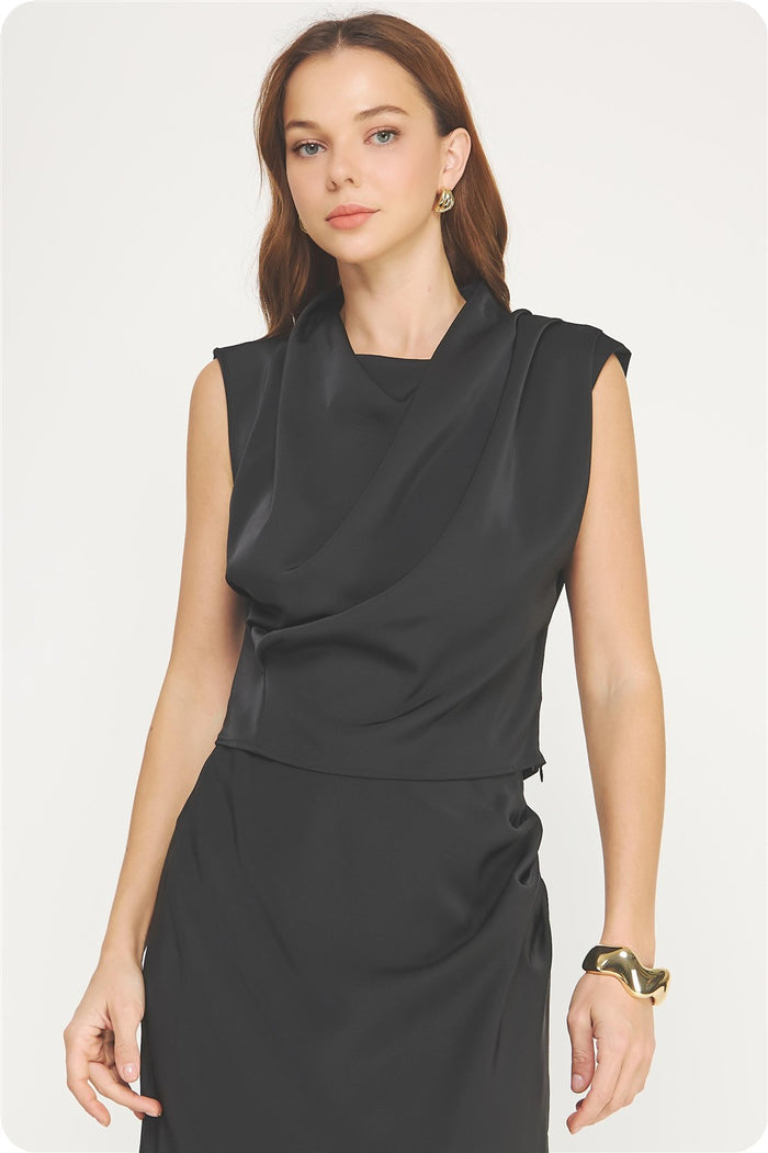 City Chic Draped Blouse
