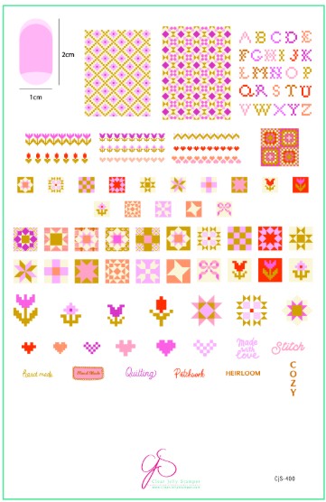 CJS-400 Quilting Corner | Clear Jelly Stamping Plate