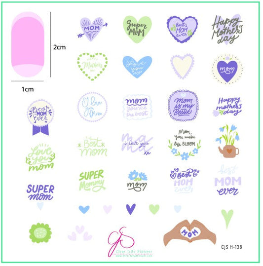 CjSH-138  Super Mom! |  Clear Jelly Stamping Plate