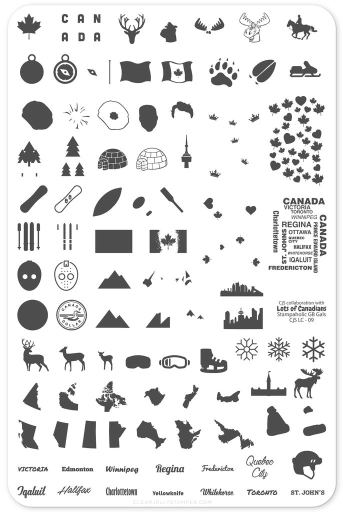 CJSLC-009 OH Canada! | Clear Jelly Stamping Plate