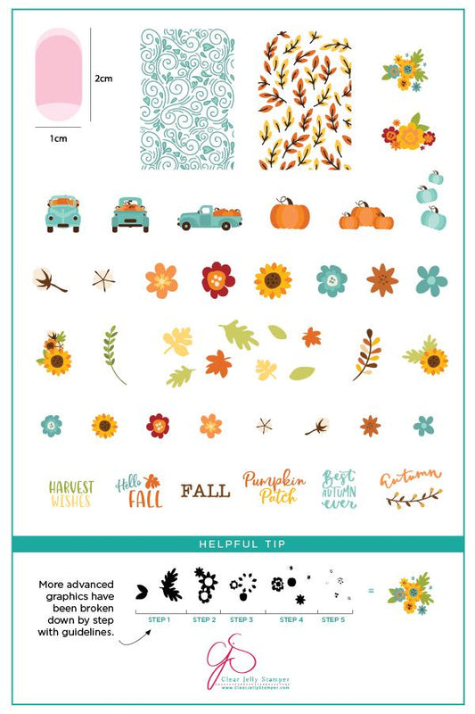 CJSLC-057 Talia's Pumpkin Patch | Clear Jelly Stamping Plate