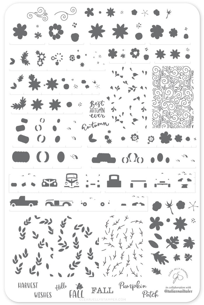 CJSLC-057 Talia's Pumpkin Patch | Clear Jelly Stamping Plate