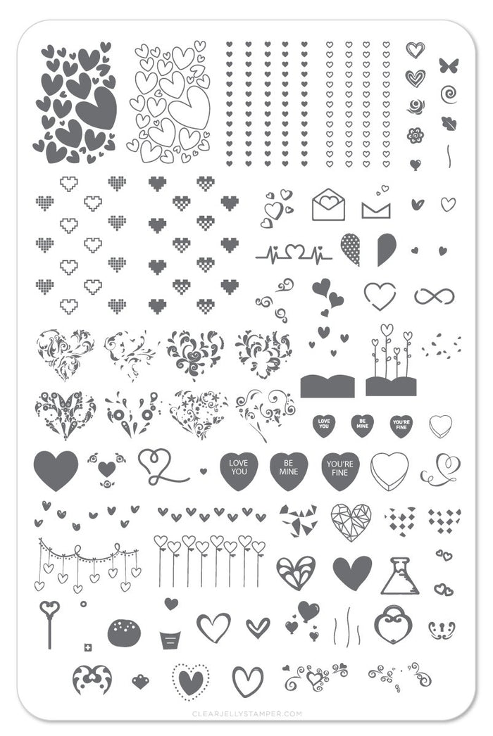 CJSV-05 Show the Love Plate | Clear Jelly Stamping Plate