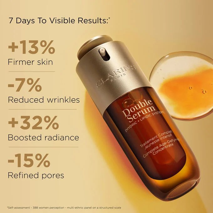 Clarins Double Serum For Face (Hydric + Lipidic System )