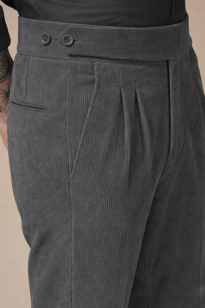 Classic Button Corduroy Gurkha Pants | Boot Cut Fit by ITALIAN VEGA®