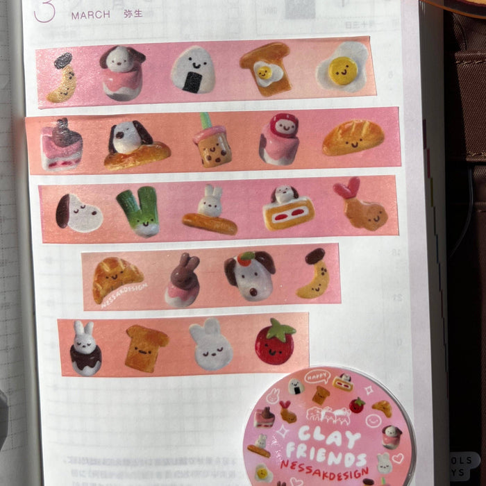 nessakdeigns clay friends washi tape