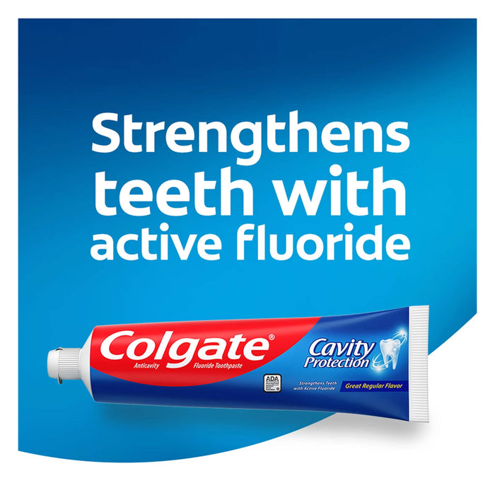 Colgate - Cavity Protection Toothpaste with Fluoride Regular 8 oz ae -  5 Value Pack -