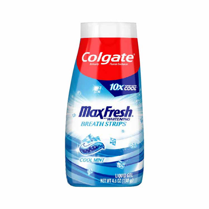 Colgate Max Fresh Liquid Toothpaste W/ Mini Breath Strips Cool Mint 4.6 oz - 12 pack