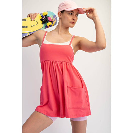 COTTON LYCRA STRAPPY SUMMER ROMPER
