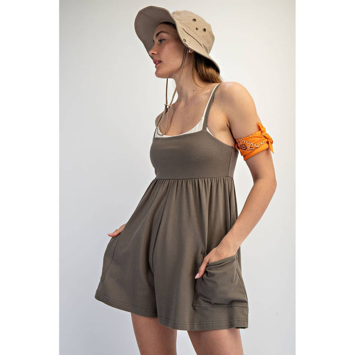 COTTON LYCRA STRAPPY SUMMER ROMPER