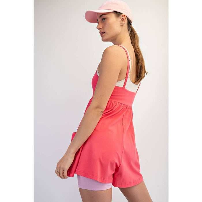 COTTON LYCRA STRAPPY SUMMER ROMPER