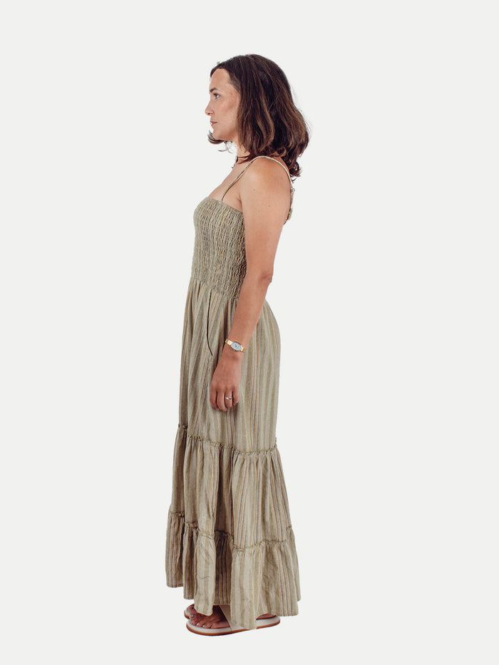 Cotton Tiered Maxi Dress | Sage-Image 2