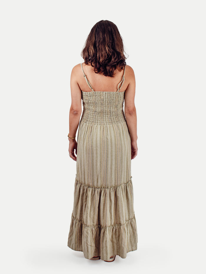 Cotton Tiered Maxi Dress | Sage-Image 3