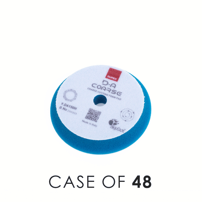 Rupes Da Coarse pads 150mm with the text "Case of 48" on a white background.