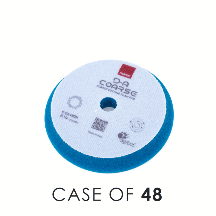Rupes Da Coarse pads 180mm with the text "Case of 48" on a white background.