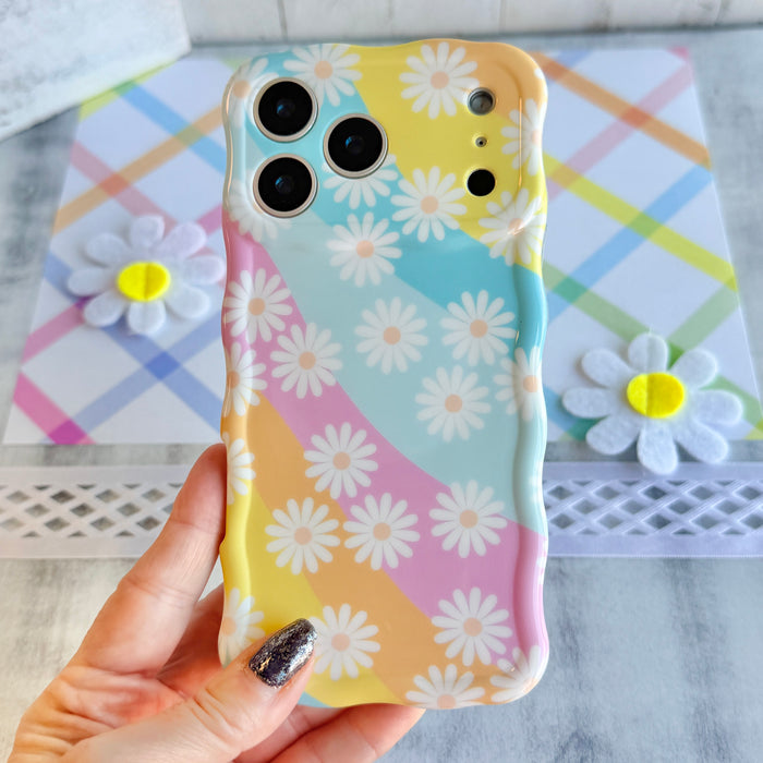 Daisy Dream Wavy Luxe MagSafe Case for iPhone â This premium pastel floral iPhone case is a dreamy tribute to retro-cool style.
