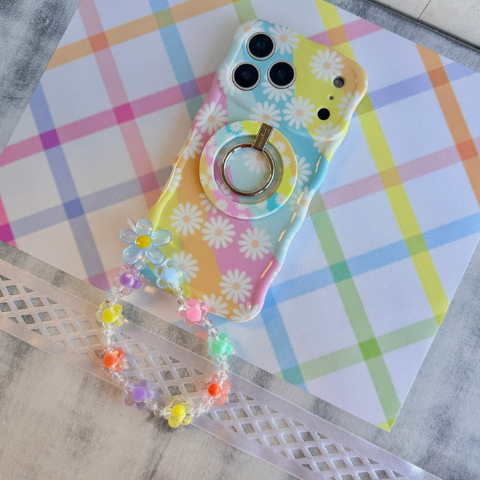 Daisy Dream Wavy Luxe MagSafe Case for iPhone â This premium pastel floral iPhone case is a dreamy tribute to retro-cool style.