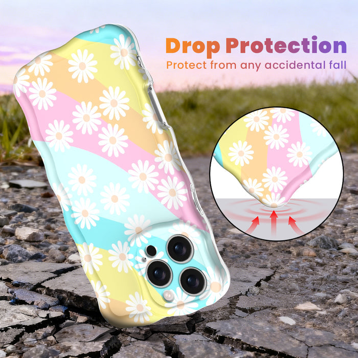 Daisy Dream Wavy Luxe MagSafe Case for iPhone â This premium pastel floral iPhone case is a dreamy tribute to retro-cool style.