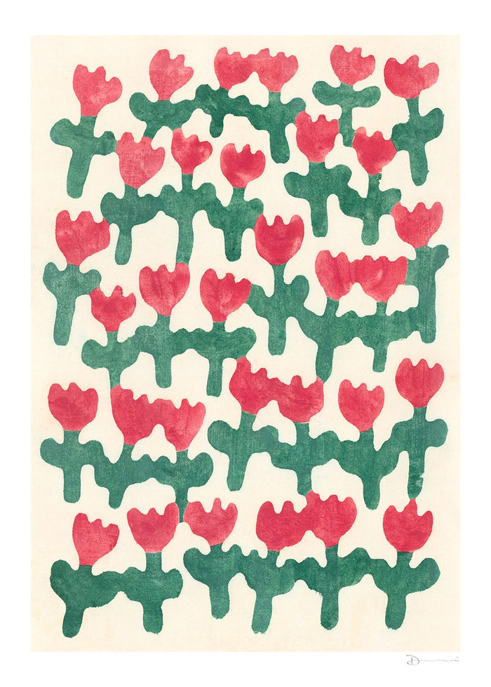 Dancing Red Flowers by Donchi
