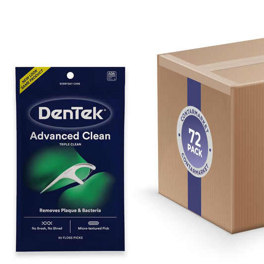 DenTek Triple Clean Mouthwash Blast Mint Floss Picks - 90 Ct - 72 Pack
