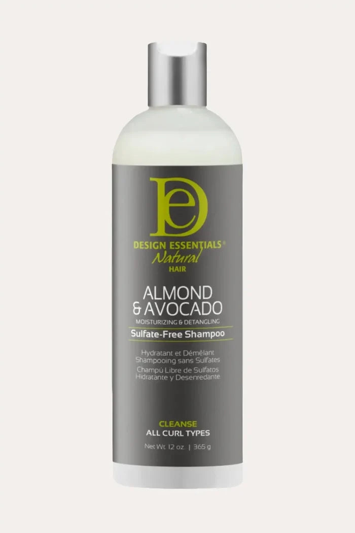 DESIGN ESSENTIALS ALMOND & AVOCADO MOISTURIZING & DETANGLING SHAMPOO DESIGN ESSENTIALS