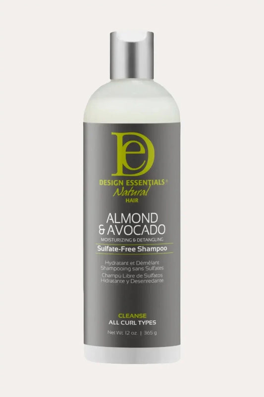 DESIGN ESSENTIALS ALMOND & AVOCADO MOISTURIZING & DETANGLING SHAMPOO DESIGN ESSENTIALS