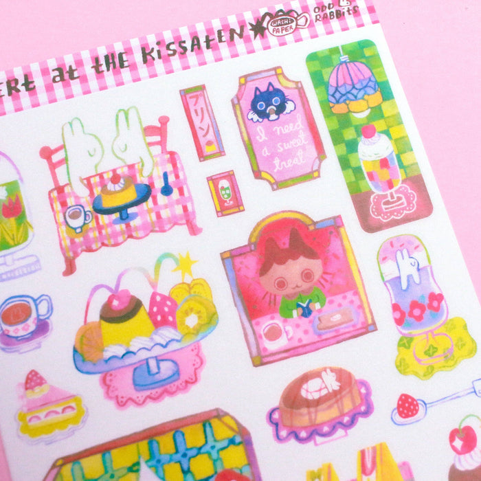 'Dessert at the Kissaten' A6 Sticker Sheet