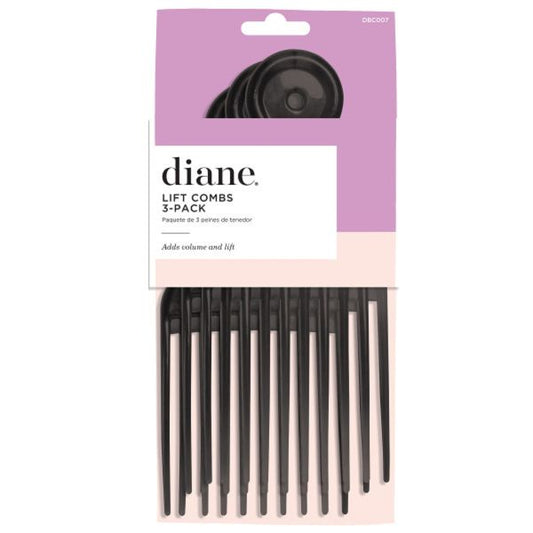 Diane Lifts Combs Black - 3Pcs / Pack # DBC007 - Palms Fashion Inc.