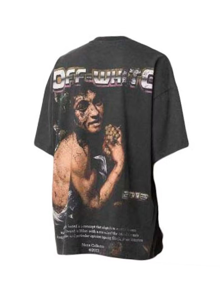 OFF-WHITE DIGIT BACCHUS CREWNECK T-SHIRT (PRE-OWNED)
