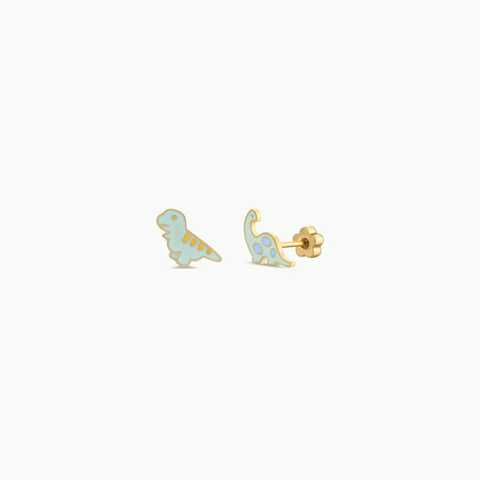 Dinosaur Enamel Flat Back Kids Earrings
