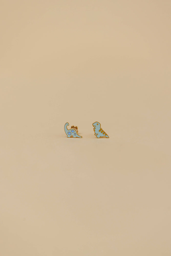Dinosaur Enamel Flat Back Kids Earrings