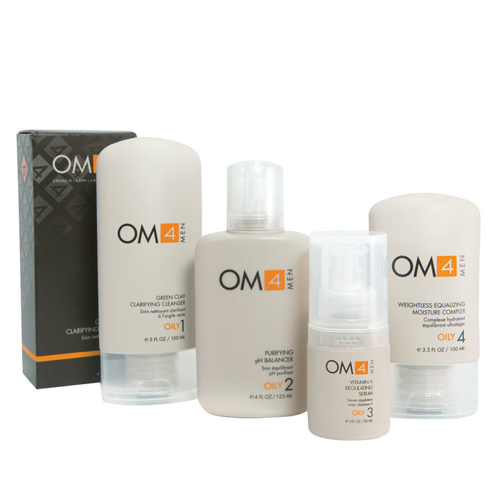 DISCONTINUED - Oily 4-Step RegiMEN & Travel Bag | OM4Men