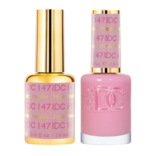 DND DC Duo Gel & Nail Polish 147 - Pink Powder