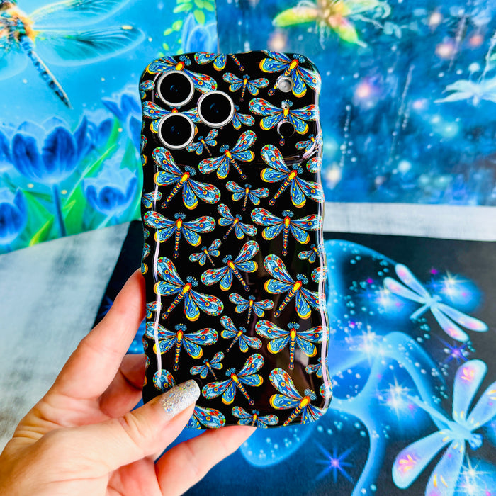 Dragonfly Dreams Wavy Luxe MagSafe Case for iPhone â Capture the magic of the night with the Dragonfly Dreams Wavy Luxe MagSafe Case from Fancy Bands.