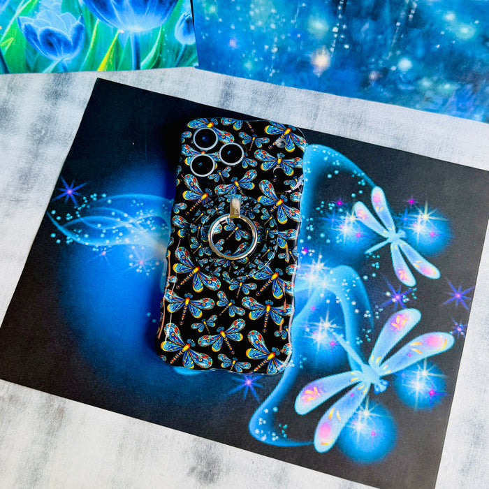 Dragonfly Dreams Wavy Luxe MagSafe Case for iPhone â Capture the magic of the night with the Dragonfly Dreams Wavy Luxe MagSafe Case from Fancy Bands.