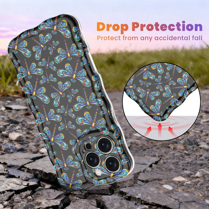 Dragonfly Dreams Wavy Luxe MagSafe Case for iPhone â Capture the magic of the night with the Dragonfly Dreams Wavy Luxe MagSafe Case from Fancy Bands.