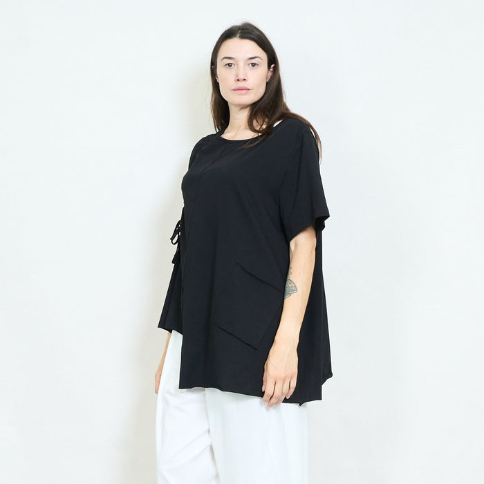 Drawstring draped pocket top wholesale