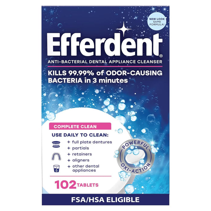 Efferdent Original Denture & Retainer Cleaner Tablets - 102 Ct - 6 Pack
